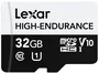 Lexar Tarjeta de Memoria High-Endurance 32GB MicroSDHC UHS-I Clase 10 U1 V10