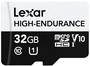 Lexar Tarjeta de Memoria High-Endurance 32GB MicroSDHC UHS-I Clase 10 U1 V10