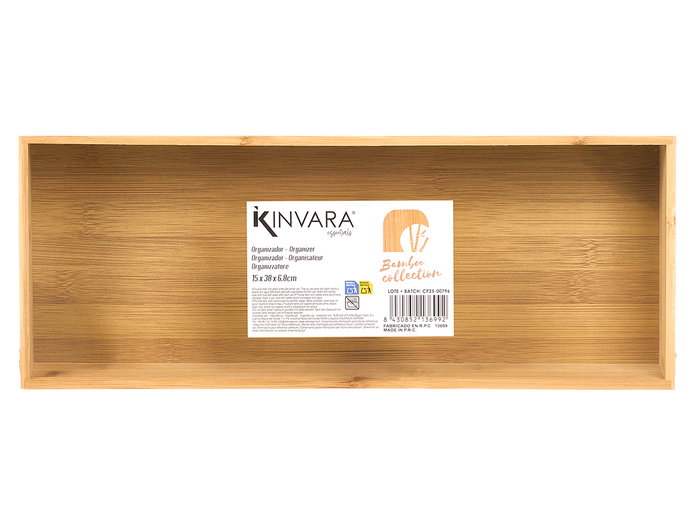 Kinvara Organizador Rectangular Bambú 15x38 cm - Bandeja Multiusos MDF (Set de 12) Kinvara Organizador Rectangular Bambú 15x38 cm - Bandeja Multiusos MDF (Set de 12)