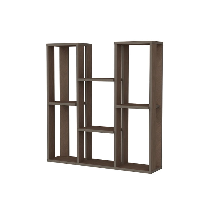 Hanah Home Nevada - Nogal Estantería Multiusos 89.6x93.2x21.9cm Tablero de Partículas Recubierto de Melamina 18mm Diseño Moderno Hanah Home Nevada - Nogal Estantería Multiusos 89.6x93.2x21.9cm Tablero de Partículas Recubierto de Melamina 18mm Diseño Moderno