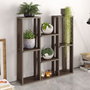 Hanah Home Nevada - Nogal Estantería Multiusos 89.6x93.2x21.9cm Tablero de Partículas Recubierto de Melamina 18mm Diseño Moderno