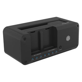 ICY BOX IB-2924MSCL-C31 USB-C 3.2 Gen 2 Docking Station y Clonación para 2.5"/3.5" SATA HDD y M.2 NVMe SSD