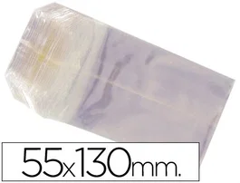 Bolsa Celofan Blanca 55x130 mm Paquete 100 Unidades, Compostable, Apto Uso Alimentario