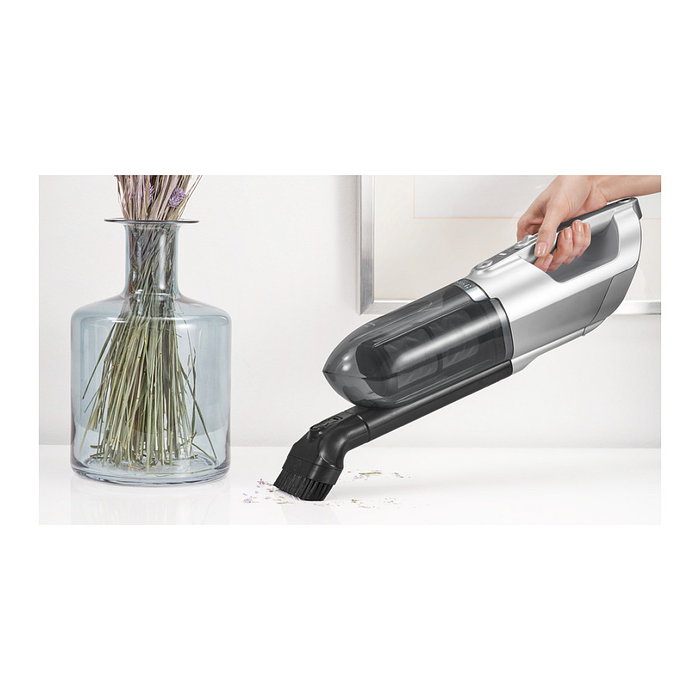 Bosch BBH 3 K 2801 Aspiradora Escoba 2 en 1 Sin Bolsa para Secar, Plata, Batería de Litio 55 Min, Con Boquilla Estrecha