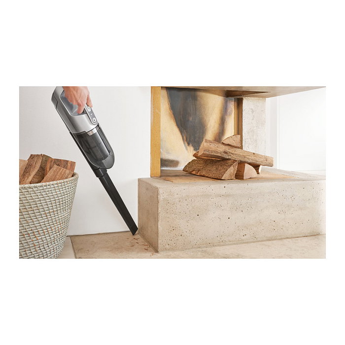 Bosch BBH 3 K 2801 Aspiradora Escoba 2 en 1 Sin Bolsa para Secar, Plata, Batería de Litio 55 Min, Con Boquilla Estrecha