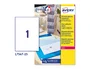 Avery Etiquetas Adhesivas Transparentes 210x297 mm Poliéster Resistente Caja 25 Unidades