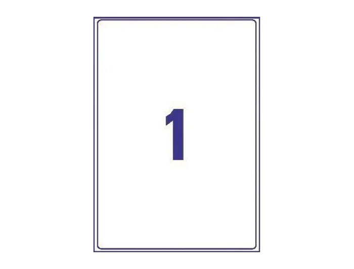 Avery Etiquetas Adhesivas Transparentes 210x297 mm Poliéster Resistente Caja 25 Unidades