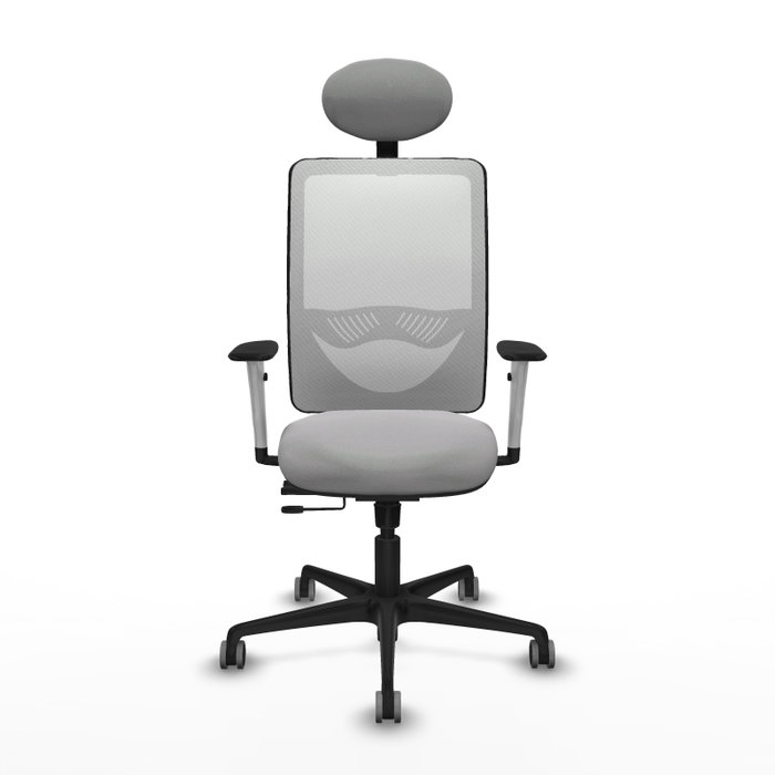 PIQUERAS Y CRESPO Silla de oficina Zulema con mecanismo Sincro/Traslack, Gris claro y Blanco PIQUERAS Y CRESPO Silla de oficina Zulema con mecanismo Sincro/Traslack, Gris claro y Blanco