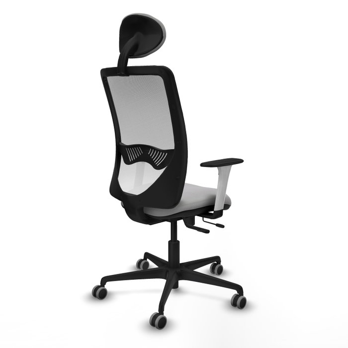 PIQUERAS Y CRESPO Silla de oficina Zulema con mecanismo Sincro/Traslack, Gris claro y Blanco PIQUERAS Y CRESPO Silla de oficina Zulema con mecanismo Sincro/Traslack, Gris claro y Blanco