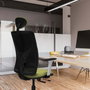 PIQUERAS Y CRESPO Silla de oficina Motilla con mecanismo Sincro/Traslack Marrón y Negro