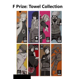 Bandai Surtido de Toallas 24 Unidades Naruto Shippuden Will Of Fire Kuji