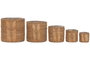 DKD Home Decor Set de 5 Maceteros de Seagrass Natural