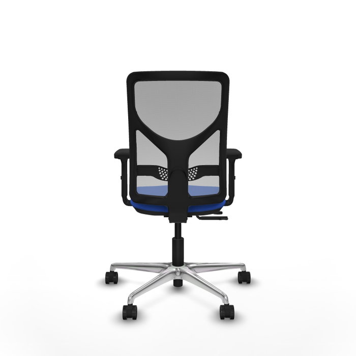 PIQUERAS Y CRESPO Silla de oficina Motilla con mecanismo Sincro/Traslack, Azul y Gris