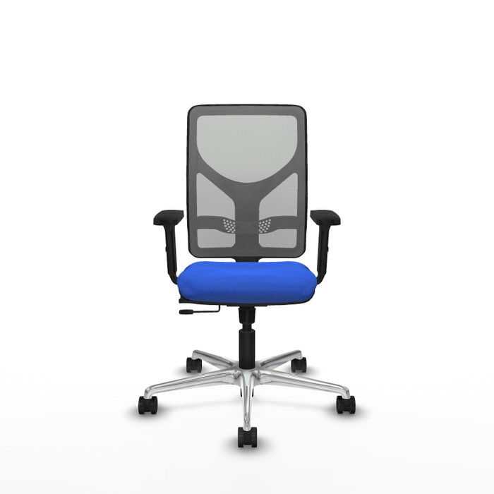 PIQUERAS Y CRESPO Silla de oficina Motilla con mecanismo Sincro/Traslack, Azul y Gris