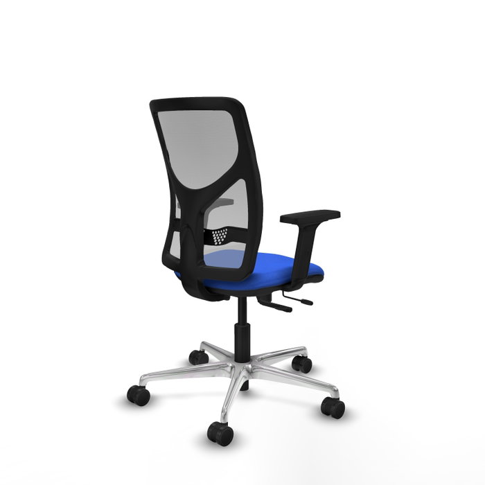 PIQUERAS Y CRESPO Silla de oficina Motilla con mecanismo Sincro/Traslack, Azul y Gris