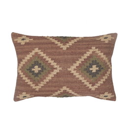 DKD Home Decor Cojín Lana y Yute Kilim 40x60 cm, Pack de 2