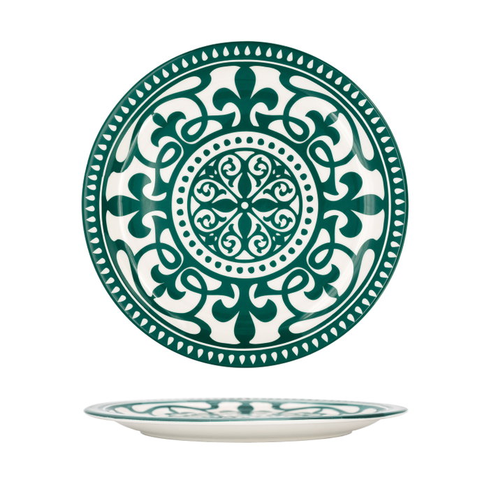 Summa Set de 6 Platos Llanos Giralda Verde 26cm Summa Set de 6 Platos Llanos Giralda Verde 26cm
