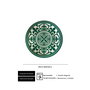 Summa Plato Llano Patios, Vajilla Vitro Porcelana, 26 cm, Color Verde (Set de 6)