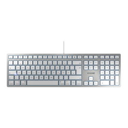 Cherry JK-1610DE-1 Teclado Gaming, USB, Idioma Alemán QWERTZ, Color Plata