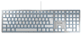 Cherry KC 6000 Slim for Mac Teclado Oficina USB QWERTZ Alemán Plata