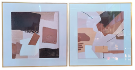 DKD Home Decor Cuadro Abstracto de Aluminio y MDF 60x60x3,5 cm (Pack de 2)