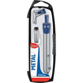 Maped Compás Start con Mina de 12 mm, Estuche de 3 Piezas