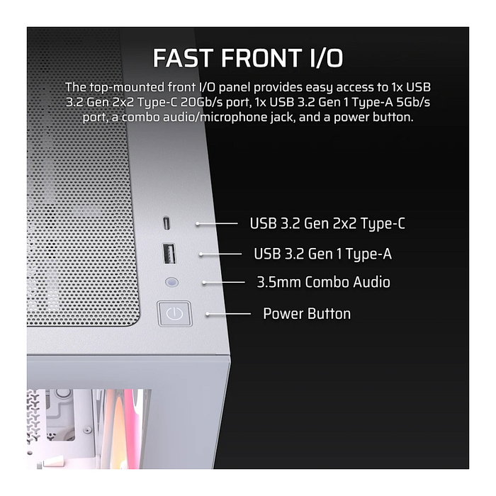 Corsair 2800X RS-R ARGB Midi Tower Blanco Corsair 2800X RS-R ARGB Midi Tower Blanco