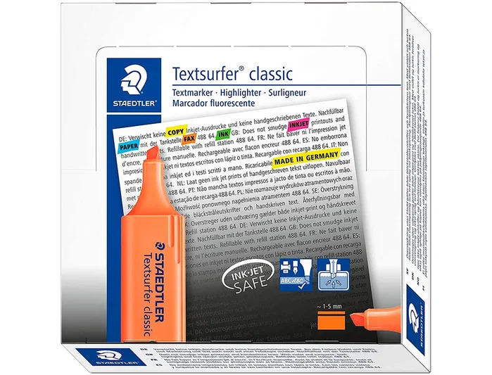 Staedtler Textsurfer Classic Marcador Fluorescente Naranja (Set de 10)
