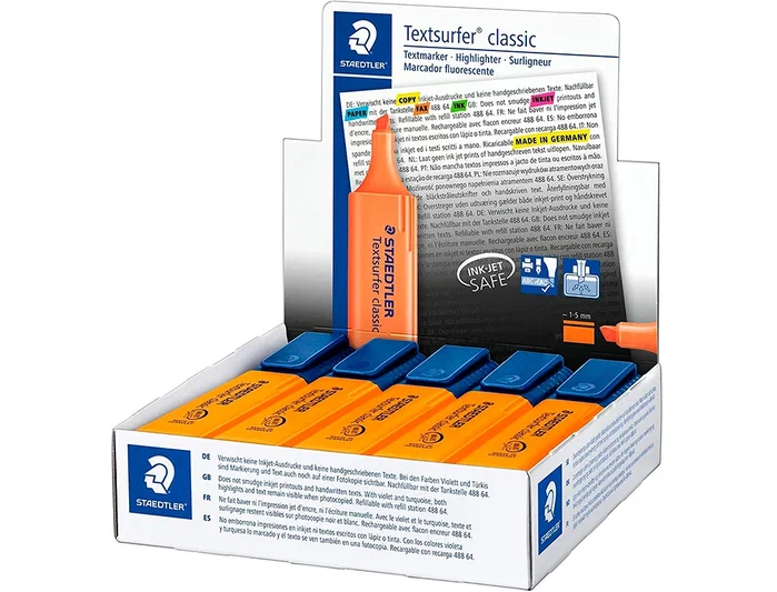 Staedtler Textsurfer Classic Marcador Fluorescente Naranja (Set de 10)