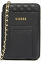 Guess, Poliuretano, Bolsa de tela, Teléfono de bolsillo, Negro, PW1510P2301, Para mujeres, 16,5 x 3 x 11 cm