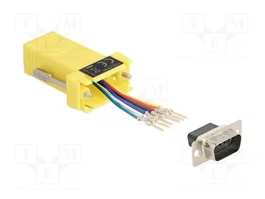 DeLOCK 67076 Adaptador D-Sub 9 Macho a RJ12 Hembra Amarillo