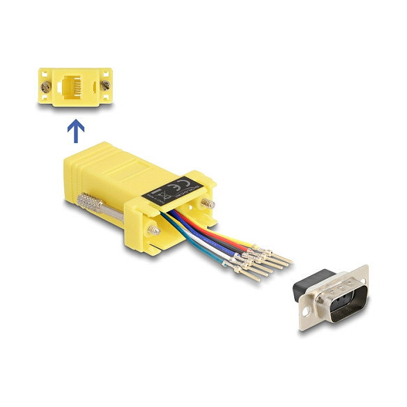 DeLOCK 67076 Kit de montaje D-Sub 9 Macho a RJ12 Hembra Amarillo DeLOCK 67076 Kit de montaje D-Sub 9 Macho a RJ12 Hembra Amarillo