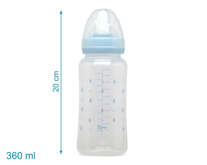 KioKids Biberón Anticólicos 360 mL Azul +6 Meses Petits Moments KioKids Biberón Anticólicos 360 mL Azul +6 Meses Petits Moments