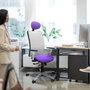 PIQUERAS Y CRESPO Silla de Oficina Zulema con Mecanismo Sincro/Traslack Rojo y Blanco