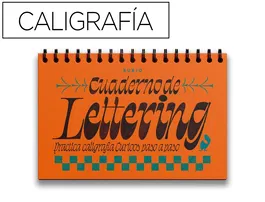 Rubio Cuaderno Lettering Caligrafía Práctica Paso a Paso Encuadernación Espiral Tapa Dura 212 Páginas