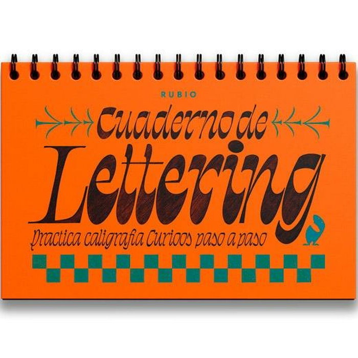 Rubio Cuaderno de Lettering Caligrafía Curioos Tapa Dura