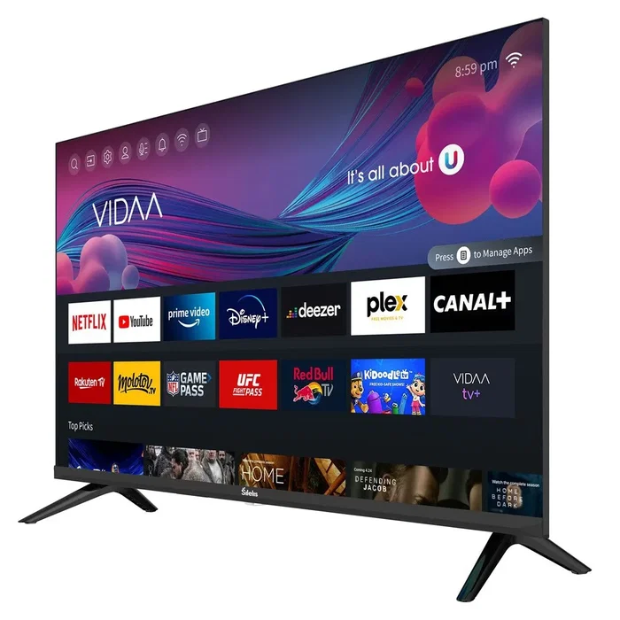 Silelis STV322001 Televisor LED 32" HD Ready 60Hz Smart TV VidaaOS WiFi Bluetooth HDTV