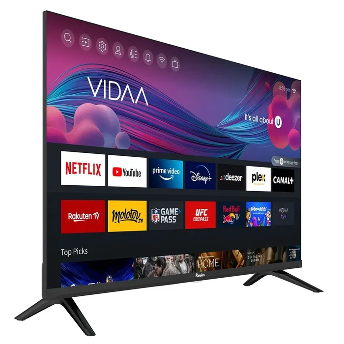 Silelis STV322001 Televisor LED 32" HD Ready 60Hz Smart TV VidaaOS WiFi Bluetooth HDTV
