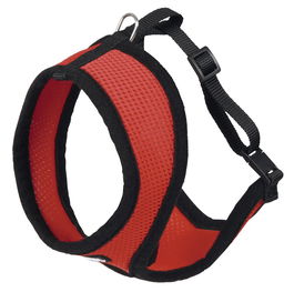 Kerbl Arnés Gato Active Rojo, Correa 120cm, Malla Suave, Cierre Rápido, Talla 34-44cm