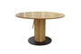 DKD Home Decor Mesa Redonda de Comedor de Acacia y Metal