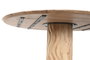 DKD Home Decor Mesa Redonda de Comedor de Acacia y Metal