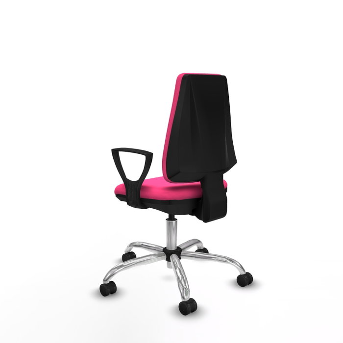 PIQUERAS Y CRESPO Silla de oficina Elche Rosa con Brazos Fijos