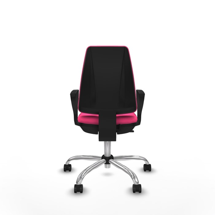 PIQUERAS Y CRESPO Silla de oficina Elche Rosa con Brazos Fijos