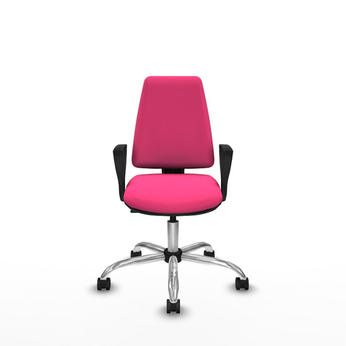 PIQUERAS Y CRESPO Silla de oficina Elche Rosa con Brazos Fijos