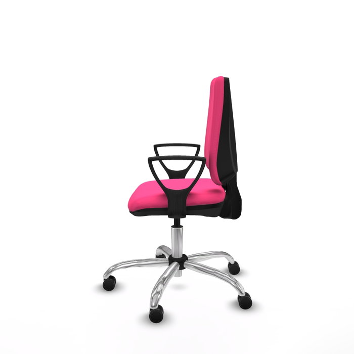 PIQUERAS Y CRESPO Silla de oficina Elche Rosa con Brazos Fijos