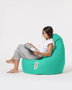 Atelier Del Sofa Drop L Puf de Jardín Exterior Impermeable, Color Turquesa, Máxima Comodidad y Estilo para tu Espacio Exterior