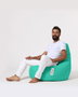 Atelier Del Sofa Drop L Puf de Jardín Exterior Impermeable, Color Turquesa, Máxima Comodidad y Estilo para tu Espacio Exterior
