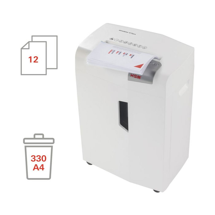 HSM Shredstar X12pro P-5 Trituradora de documentos blanca