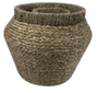 DKD Home Decor Set de 2 Maceteros de Seagrass y Metal Natural