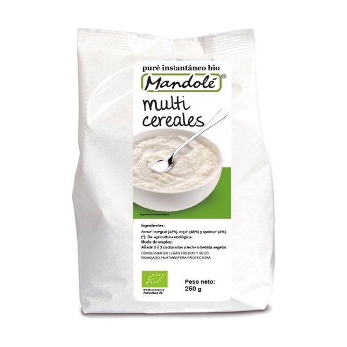 MANDOLE Puré multicereal instantáneo en polvo Bio 250g